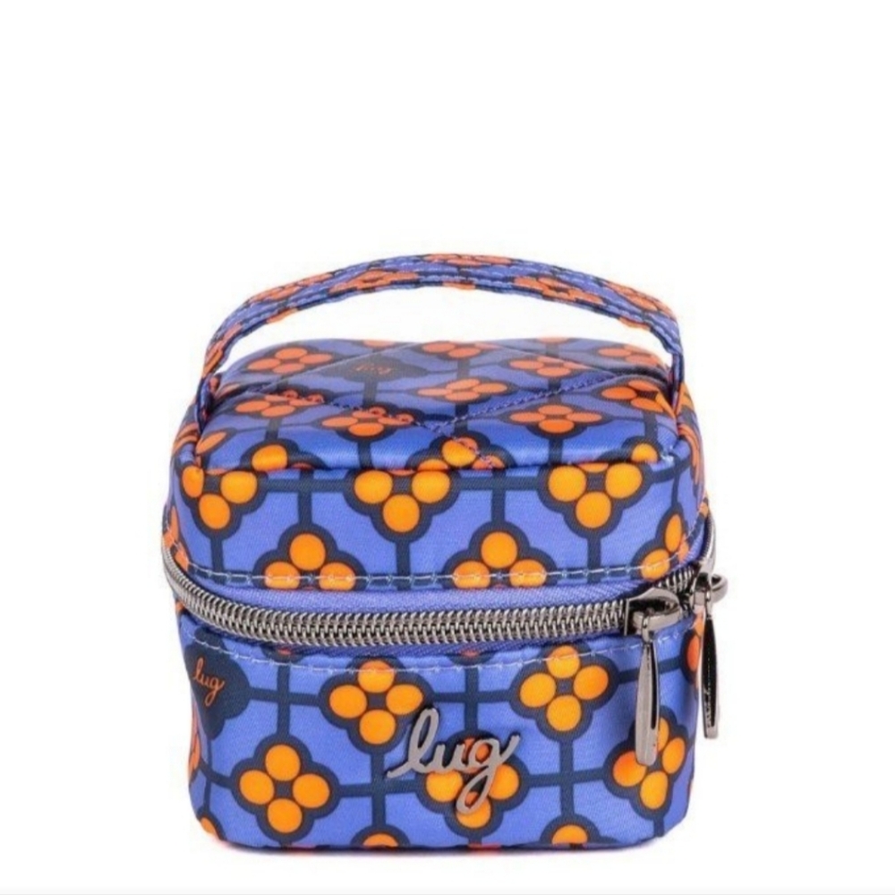 lug Blue and Orange Patterned Travel Cosmetic Case